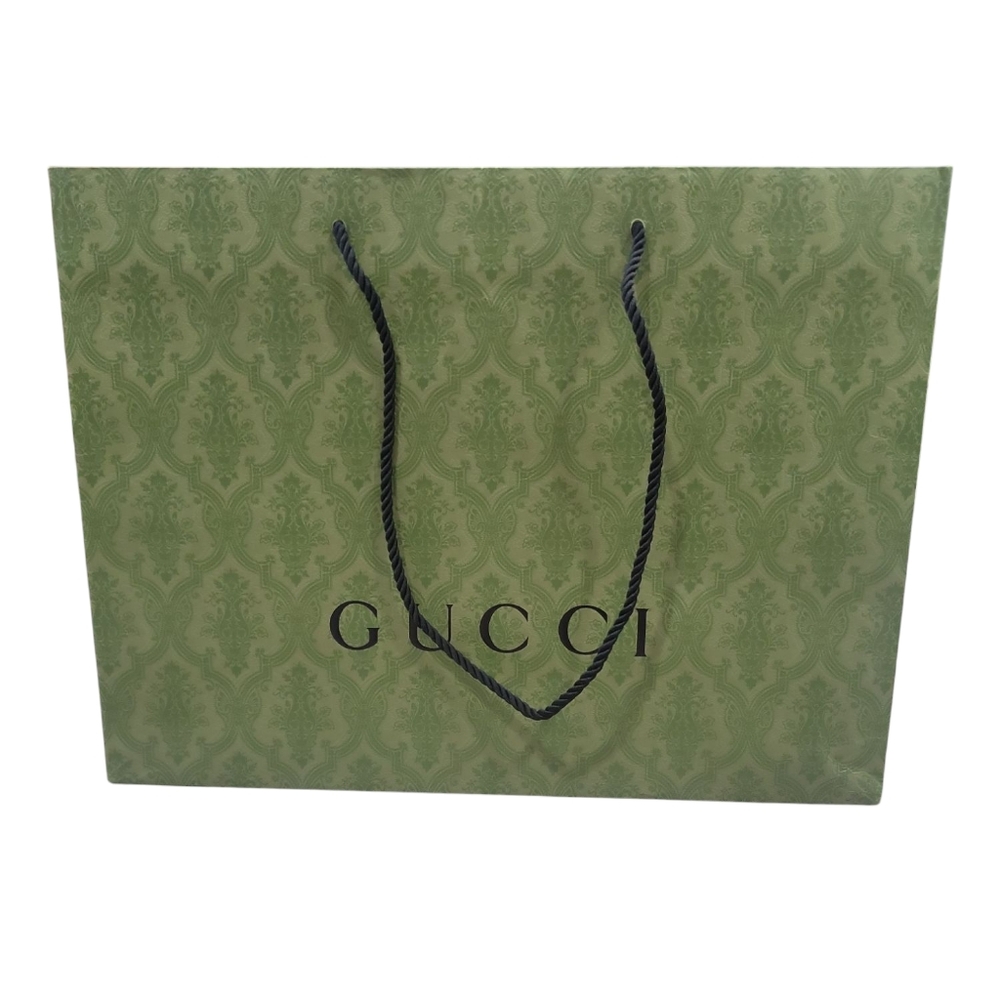 Gucci Green Patterned Shopping Bag